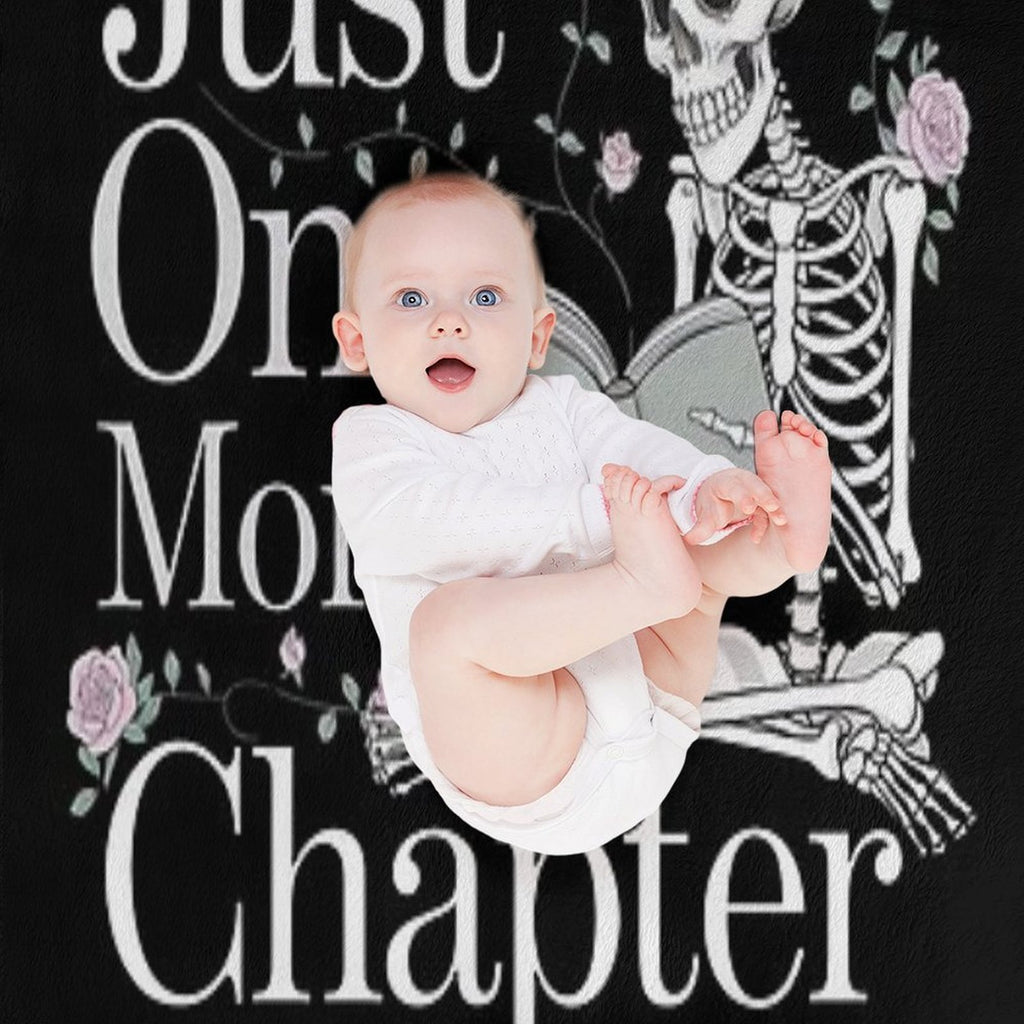 Just One More Chapter Skeleton Shrink-resistant Throw Blanket