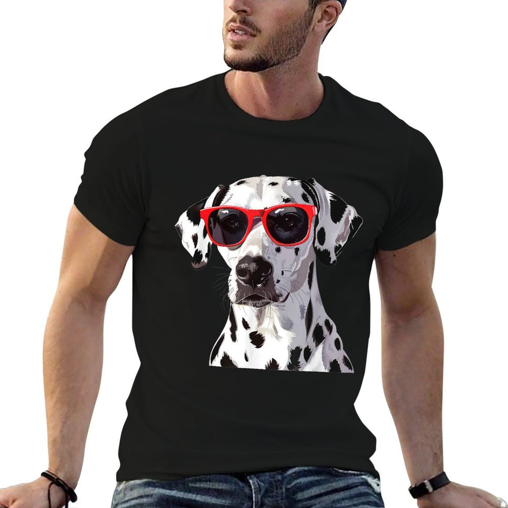 Ödalmatiandog Dalmatian Dog Sunglasses, Small, Black  Versatile T-Shirt