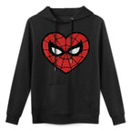 Marvel Spider-Man Face Mask Valentines Heart Logo Pilling-Resistant Hoodie