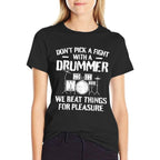 Funny Drummer Drumming Drums Percussionist I Beating Things  Versatile T-Shirt