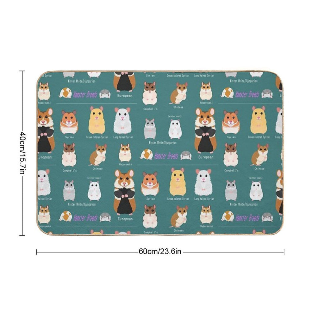 Hamster Breeds Syrian Hamster  Long-Lasting Bath Mat