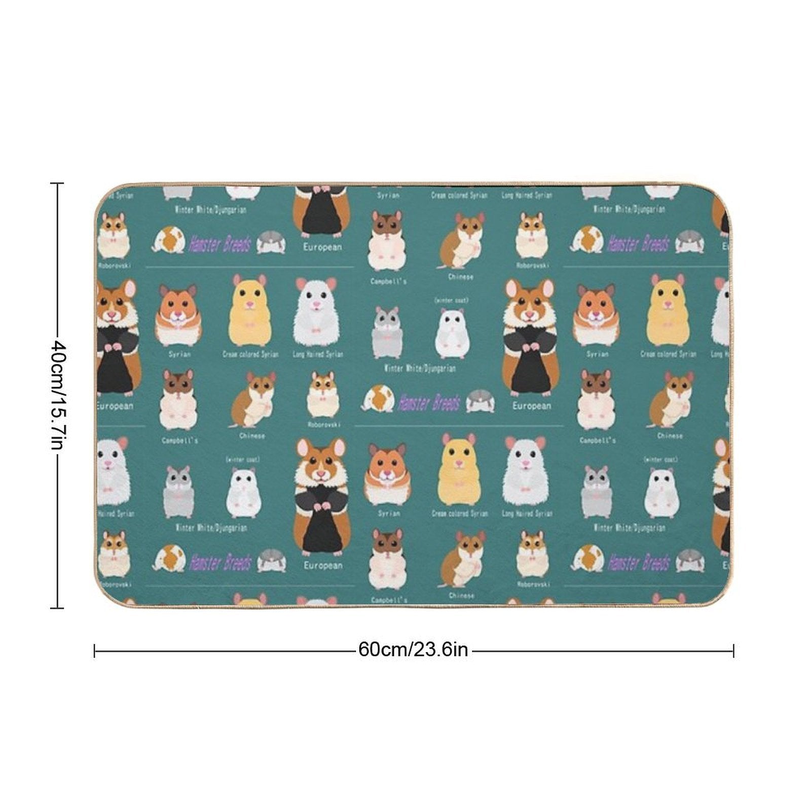 Hamster Breeds Syrian Hamster  Long-Lasting Bath Mat