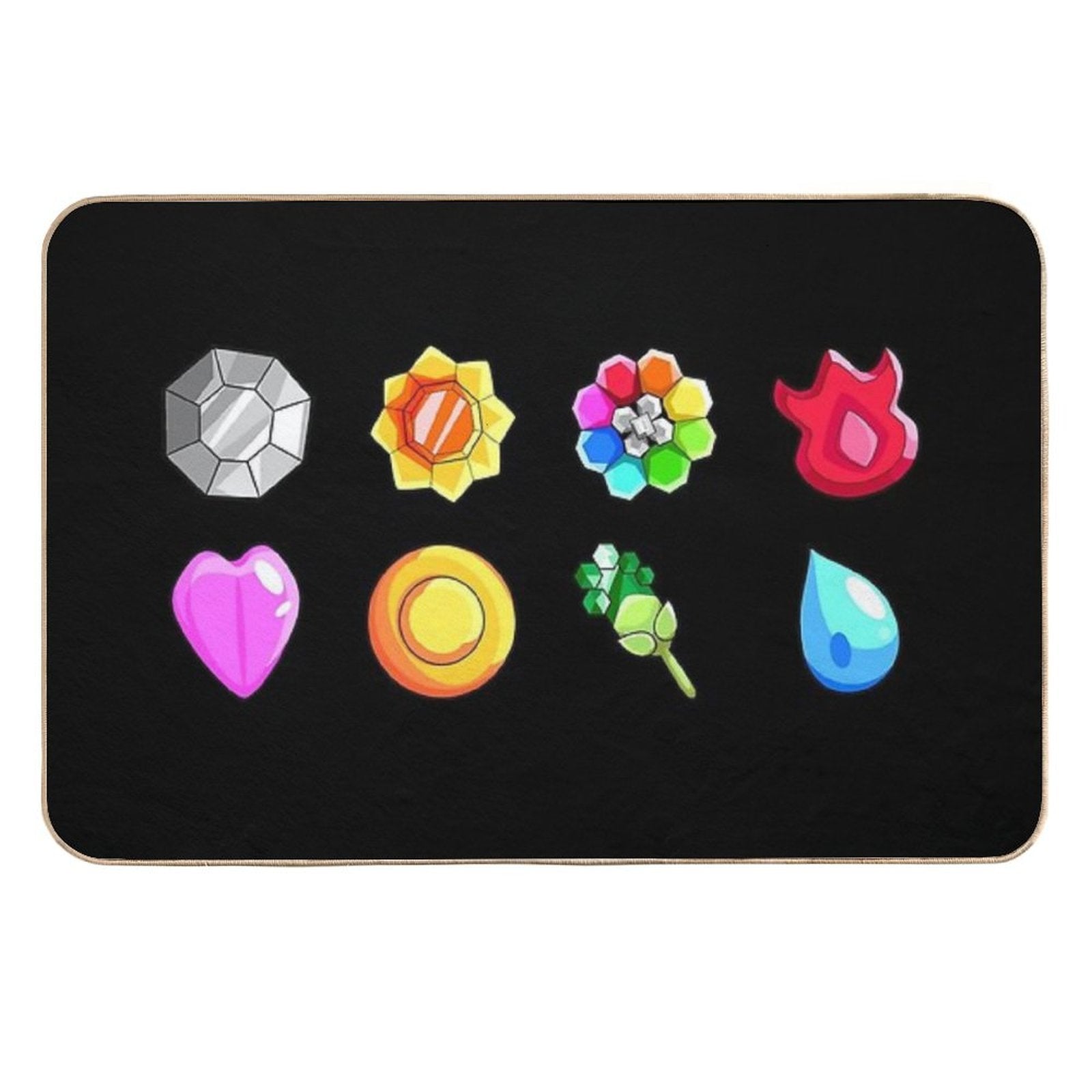 Kanto Badges  Long-Lasting Bath Mat