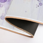 Dripping Purple Bubbles Watercolor Art  Anti-Trip Bath Mat