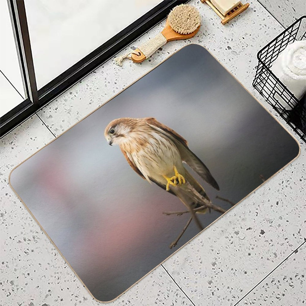 Nankeen Kestrel Contemplations - Bird  Easy To Clean Bath Mat