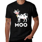 Moo - Funny Cow Lover Famer Cattle Ranch Dairy Farming  High-quality Stitching T-Shirt
