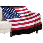 United States Flag Sustainable Throw Blanket