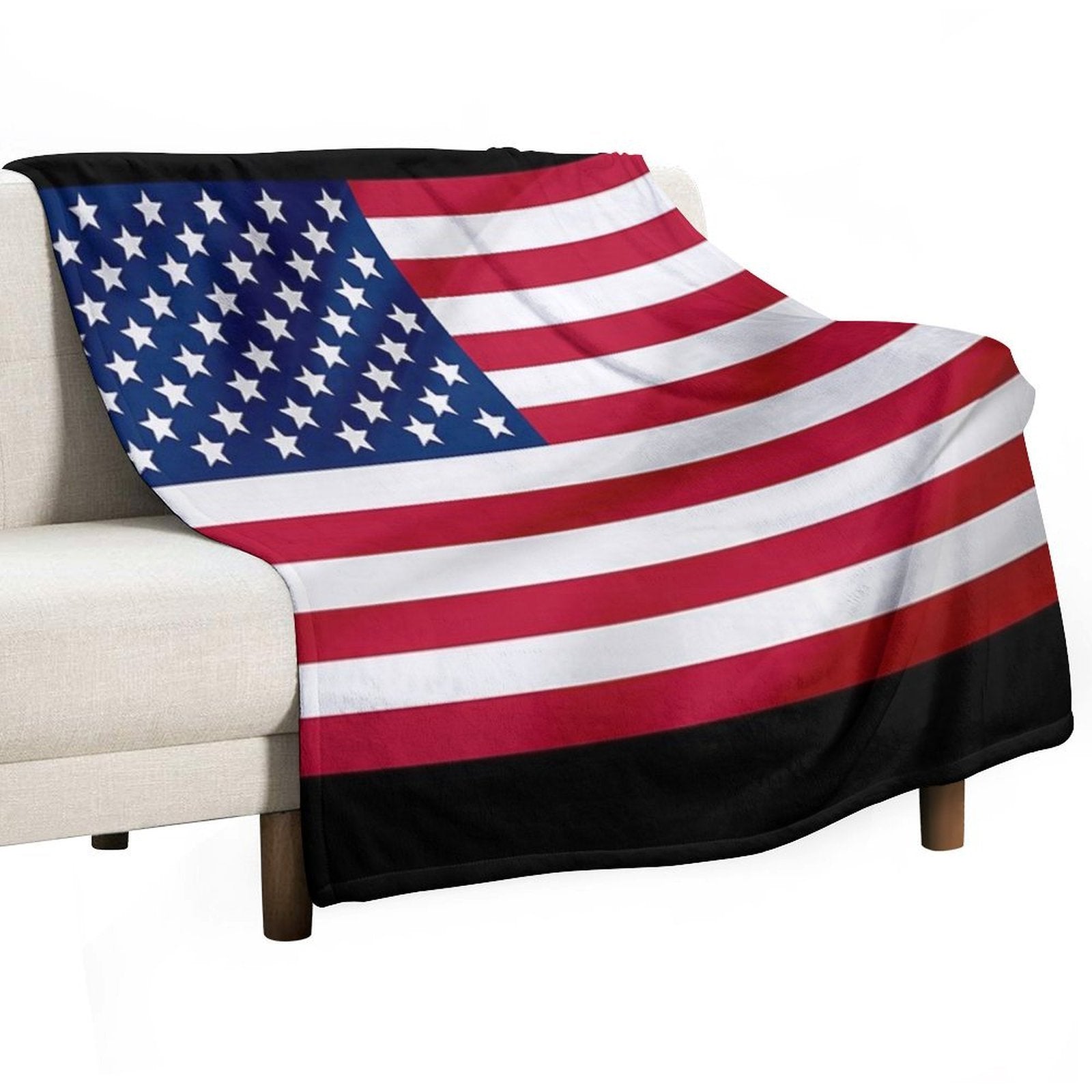 United States Flag Sustainable Throw Blanket