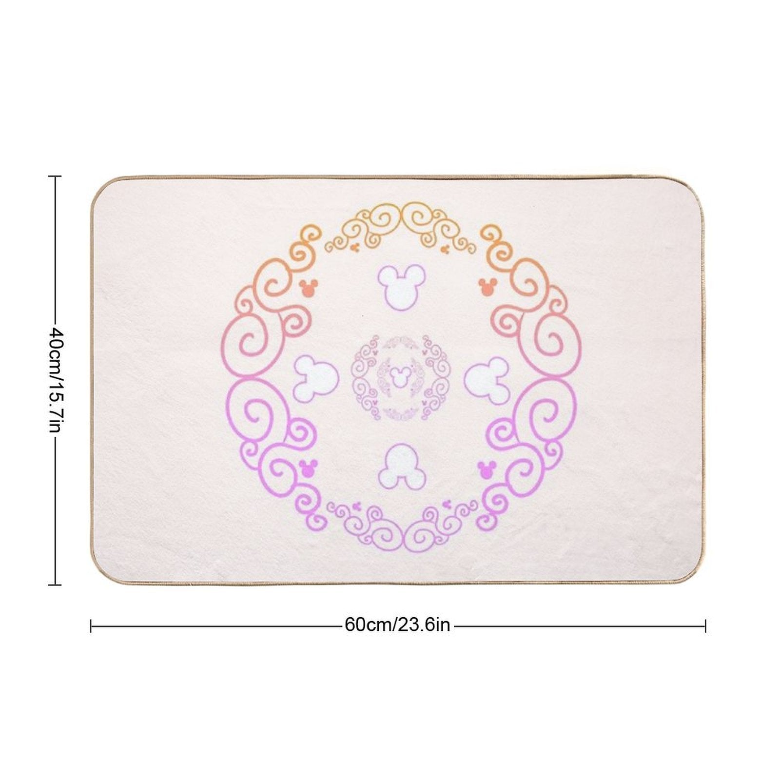 Mickey Mandala  Absorbent Bath Mat