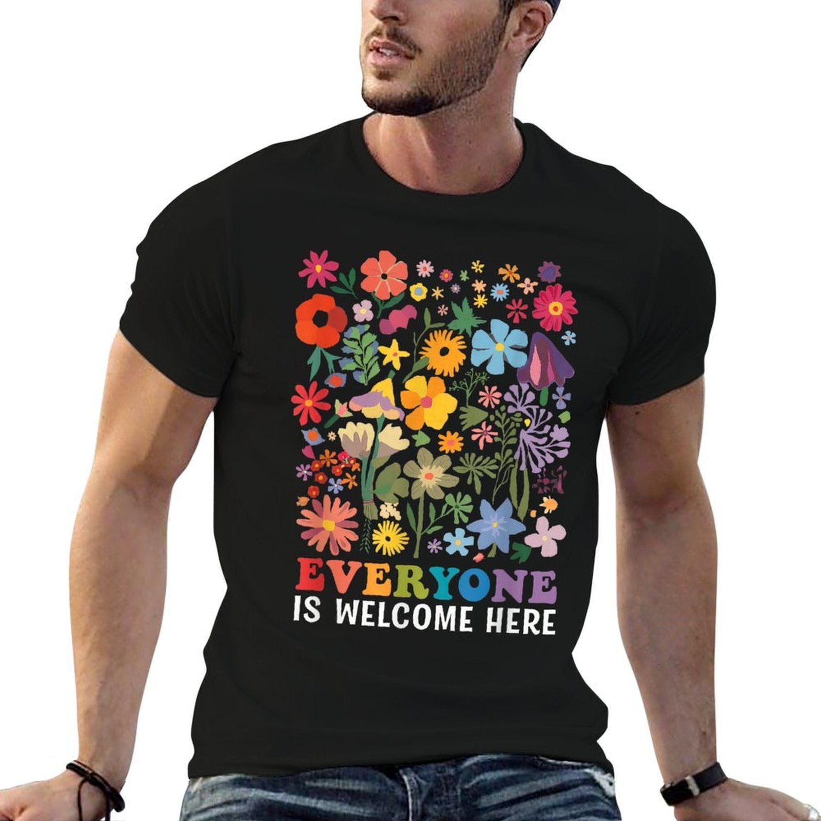 Everyone Is Welcome Here Tshirt Idaho Teacher Support Retro  Affordable Price T-Shirt