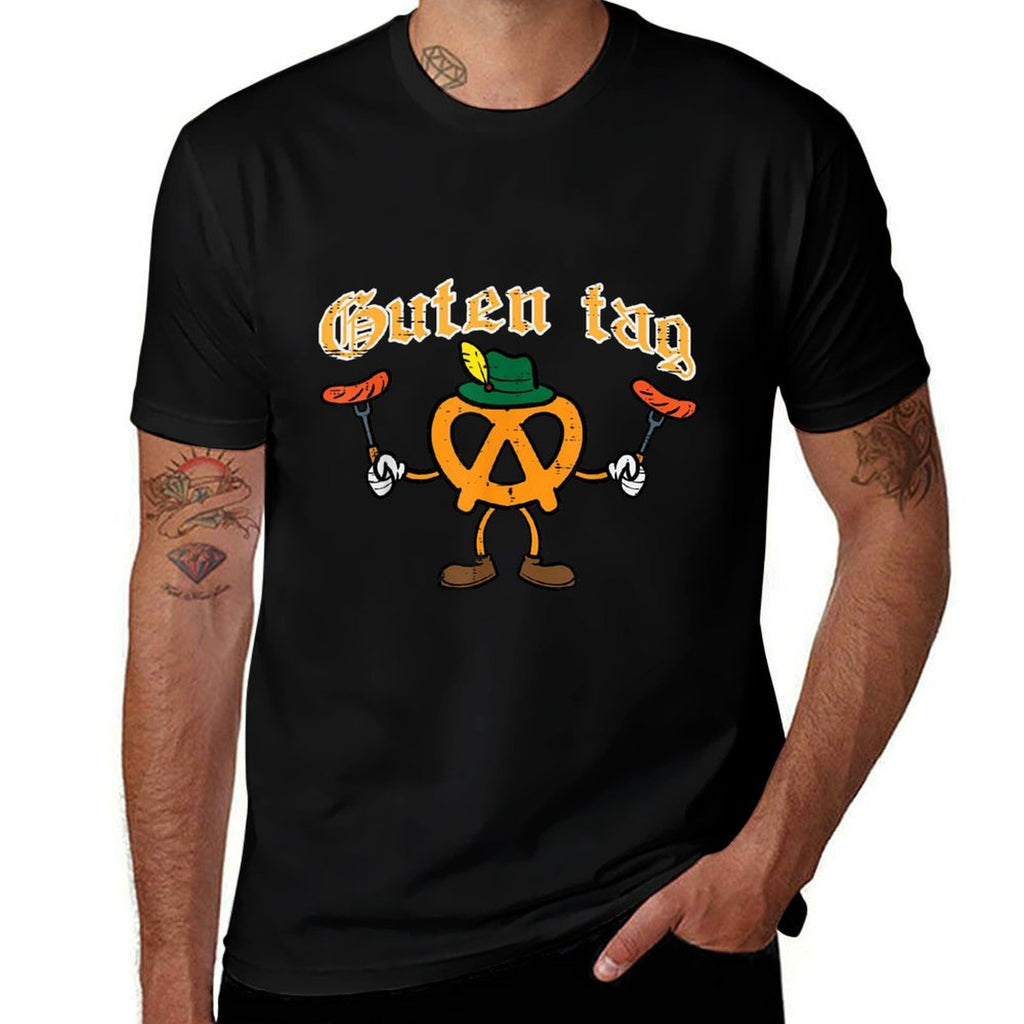 Oktoberfest Guten Tag Pretzel Sausages German Kids Men Women  Lightweight T-Shirt