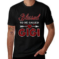 Blessed To Be Called Gigi-Buffalo Plaid Grandma Christmas  Oversized Silhouette T-Shirt