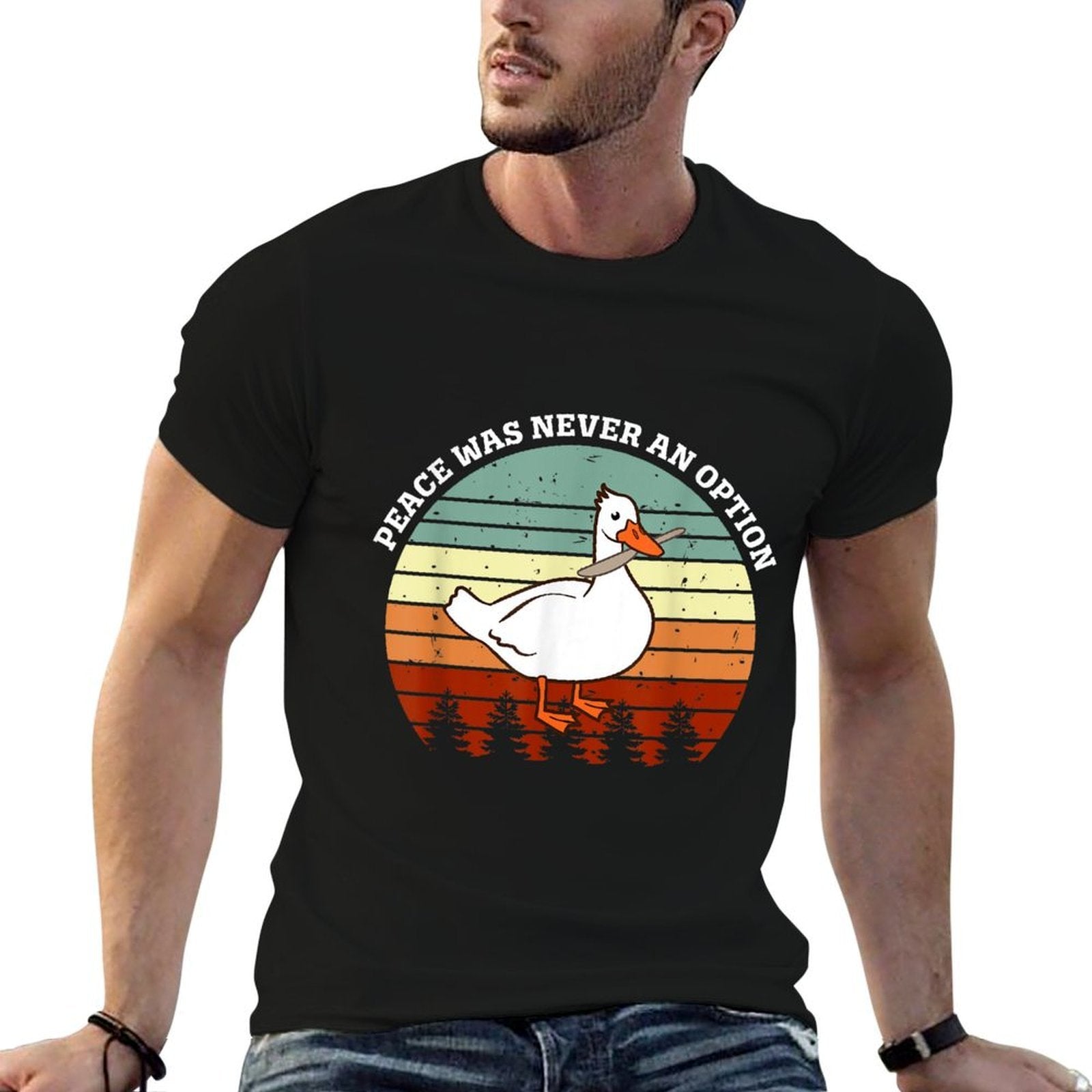 Peace Was Never An Option Goose Meme  Slim-fit Cut T-Shirt