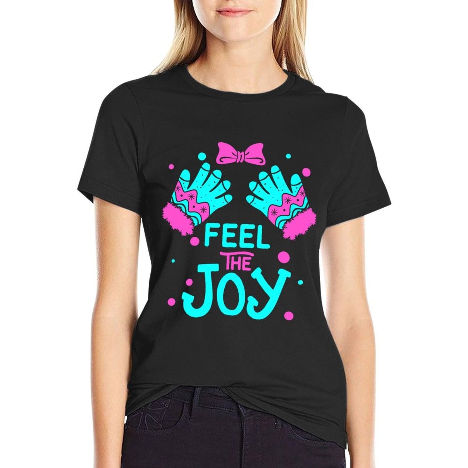 Feel The Joy - Womens Version! Christmas  Oversized Silhouette T-Shirt
