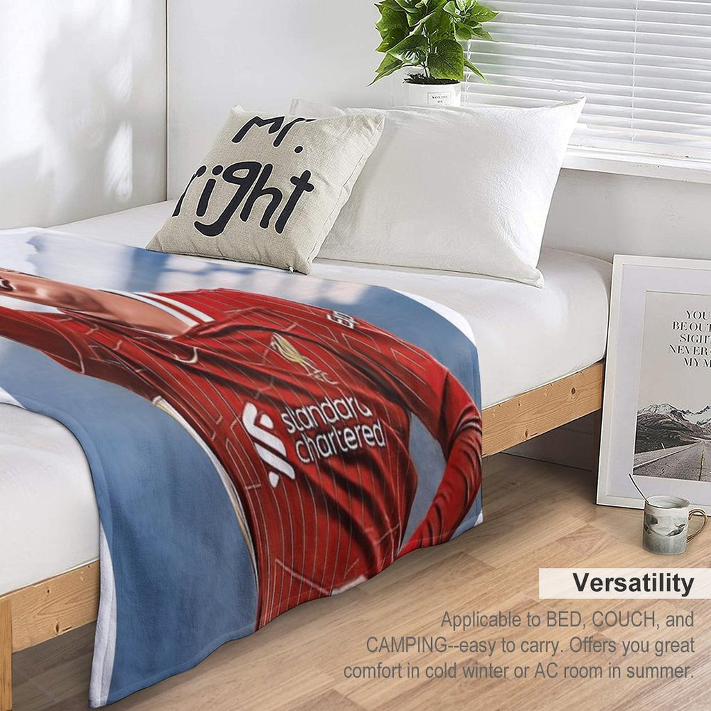 Chiesa First Goal for Liverpool All-season Throw Blanket