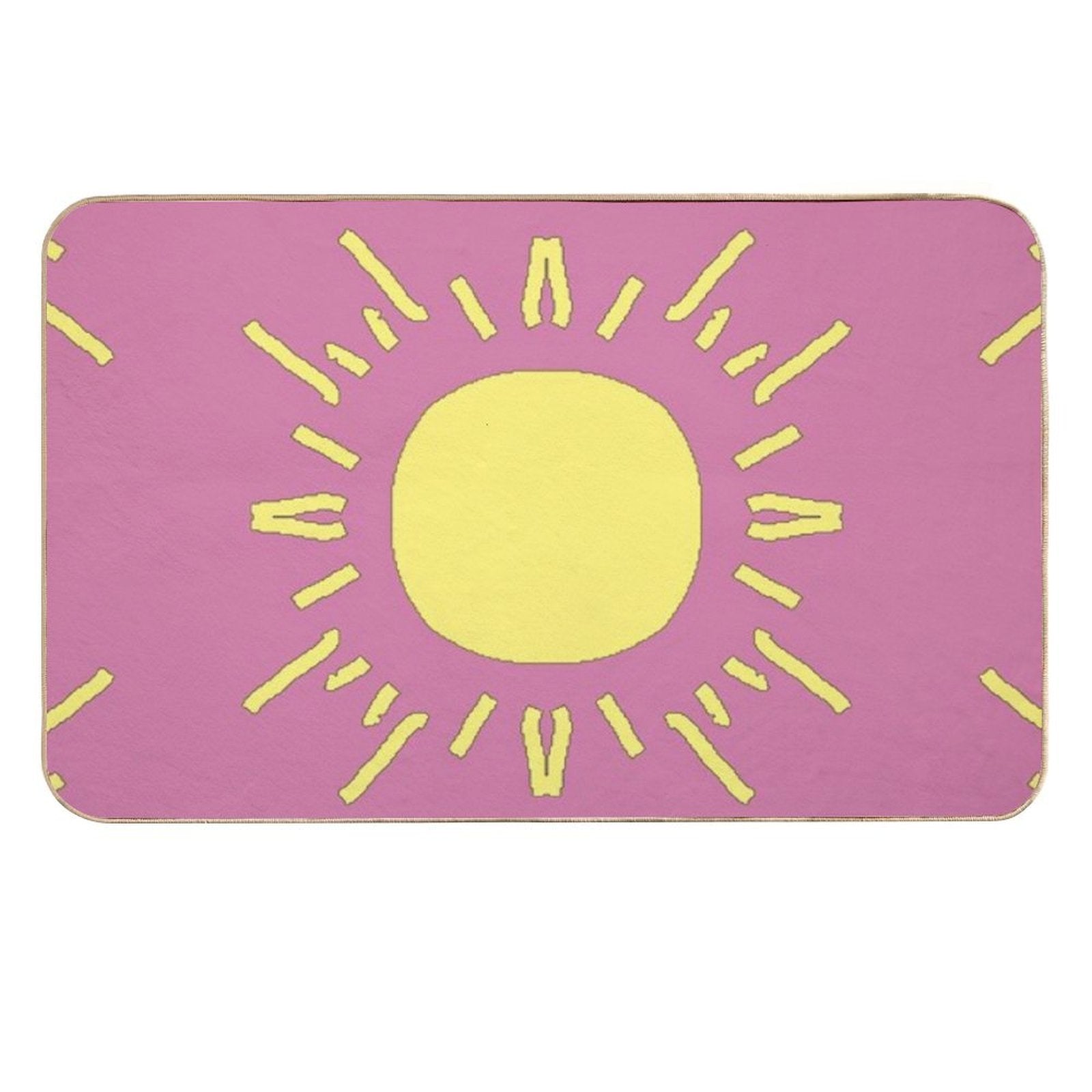 Geometric Ornamental Sun Fairy Floss  Anti-Trip Bath Mat