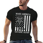 Make America Satanic Great Again Funny Gift  Summer-ready Fabric T-Shirt
