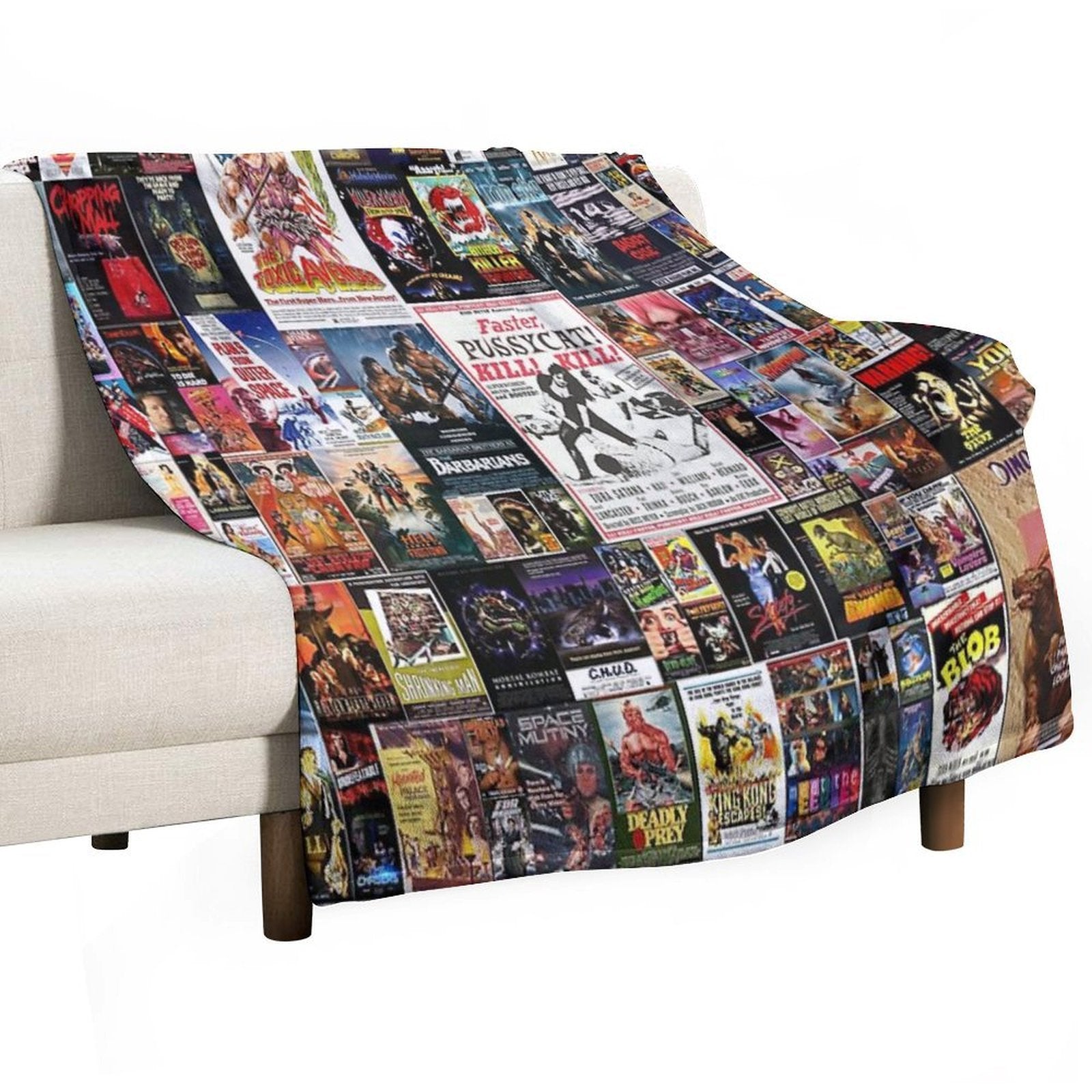 100 Best B-Movies of All Time Collage Lightweight Throw Blanket
