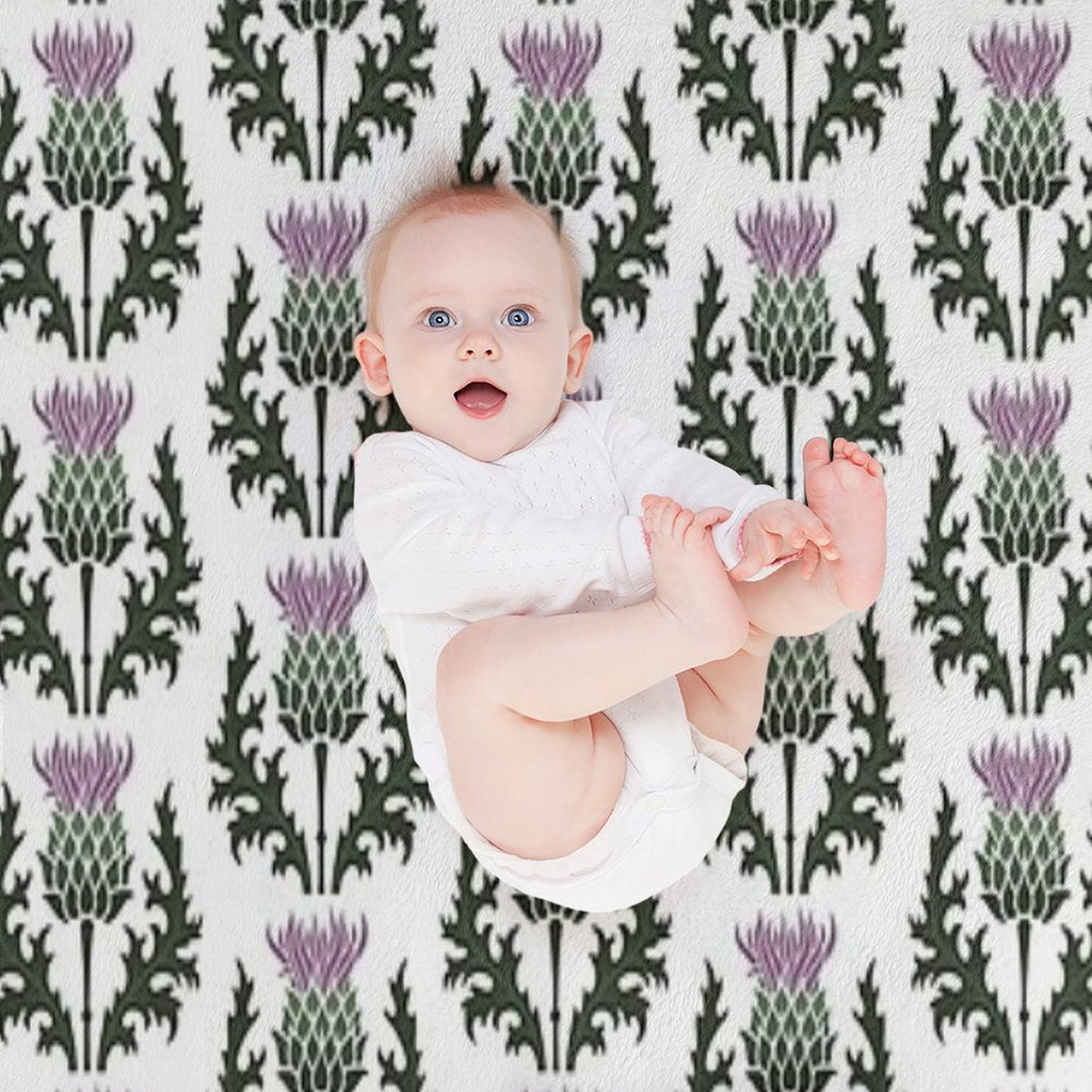 Scottish Thistle Flower of Scotland Gift-ready Throw Blanket