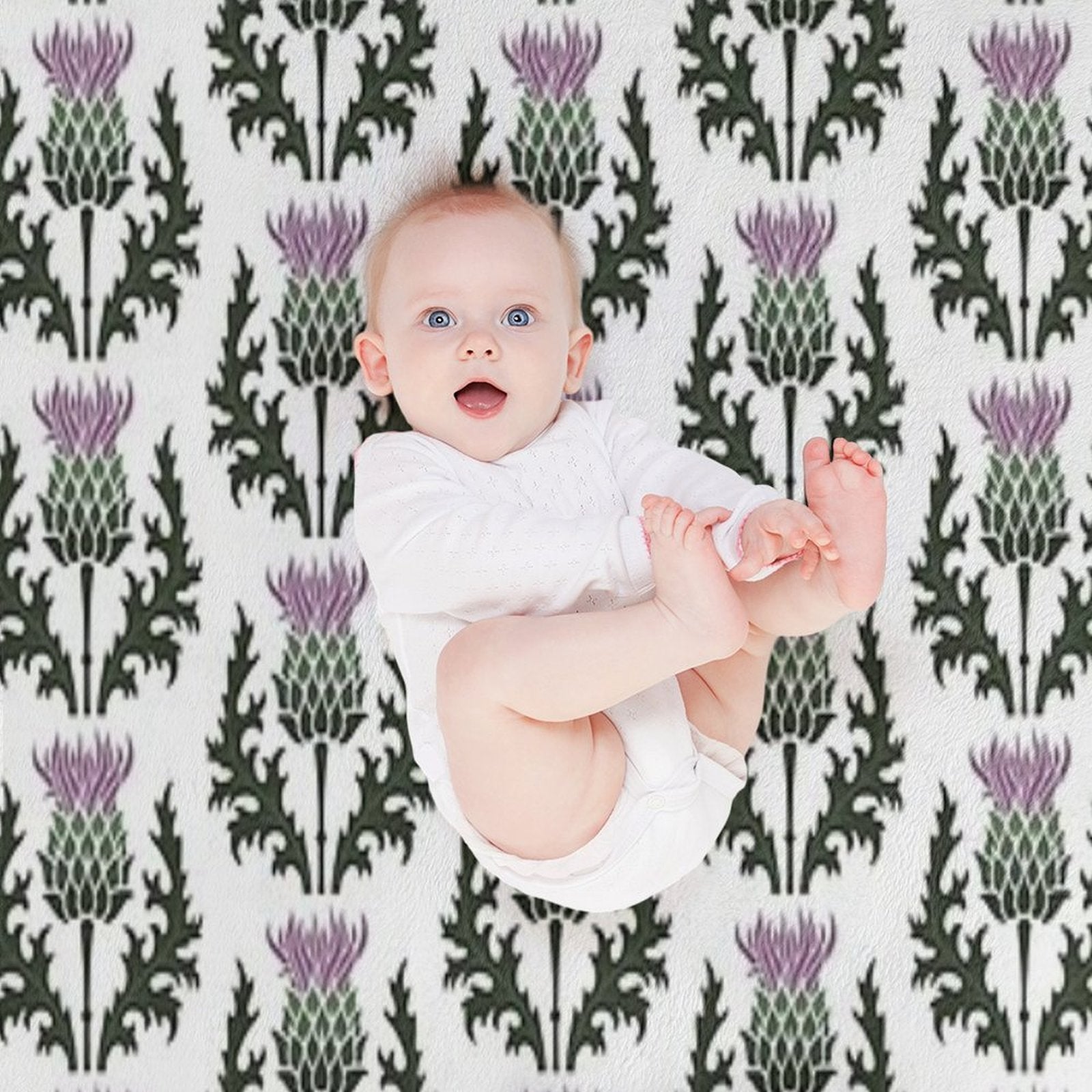 Scottish Thistle Flower of Scotland Gift-ready Throw Blanket