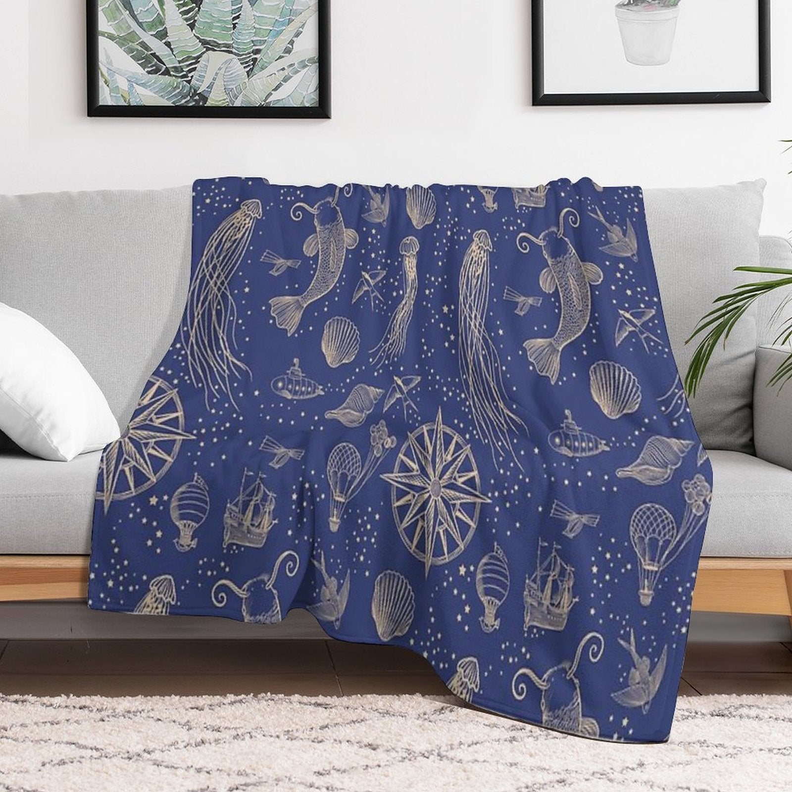 Ocean Meets Sky - Hardcase Plush Throw Blanket