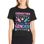 Godmother Gender Keeper Of The Gender Reveal Cute Godmother  Soft T-Shirt