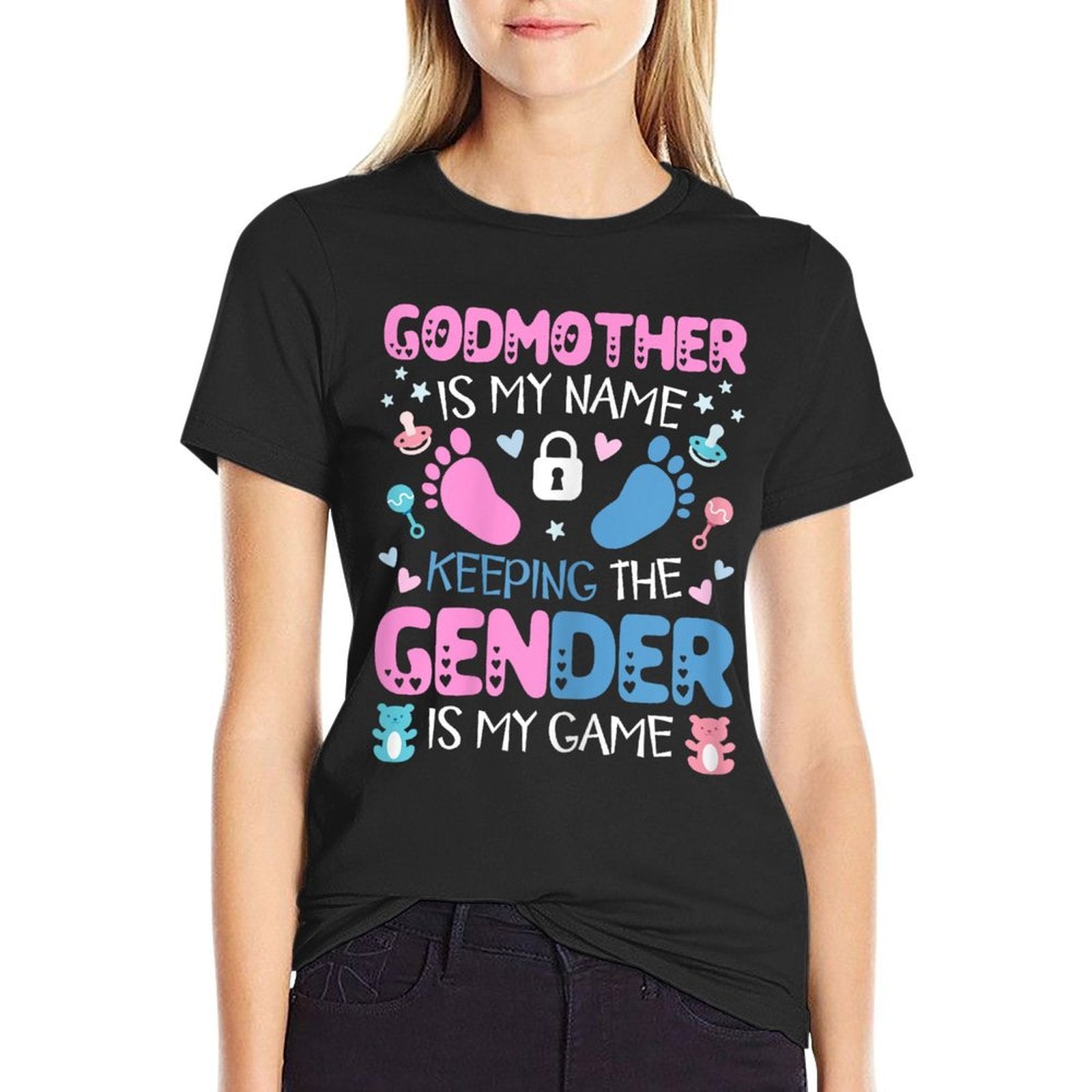 Godmother Gender Keeper Of The Gender Reveal Cute Godmother  Soft T-Shirt