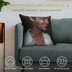 Matthew Gray Gubler Lipstick Stains Soft Skin-Friendly Throw Pillow