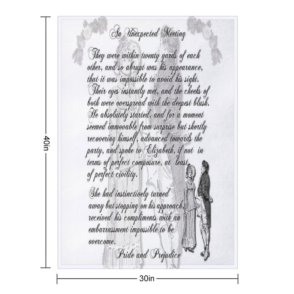 Pride And Prejudice Quote—Jane Austen Themed Wrinkle-free Throw Blanket