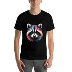 Watercolor Raccoon Gift Unisex-Child Raccoon Black Small Modern Classic Polyester 100 Collarless All Seasons Pull On 1 Count  Easy-care T-Shirt