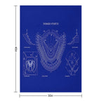 Dodger Stadium (White Stencil-No Background) Travel-friendly Throw Blanket