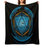Sci-fi Shield D20 Gift-ready Throw Blanket