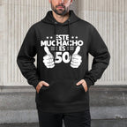 Este Muchacho Es 50 Year Old Birthday Spanish 50th Cool Adjustable Hood Hoodie