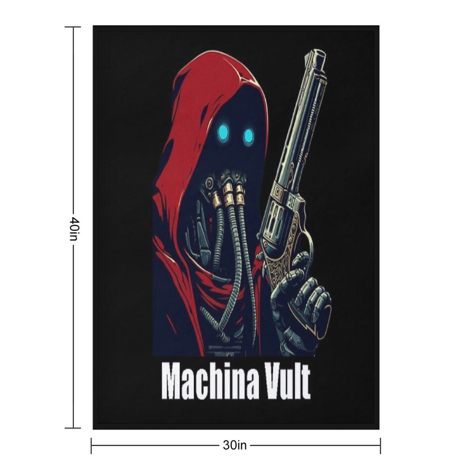 Admech Techpriest Machina Vult (The Machine Wills It) Durable Throw Blanket