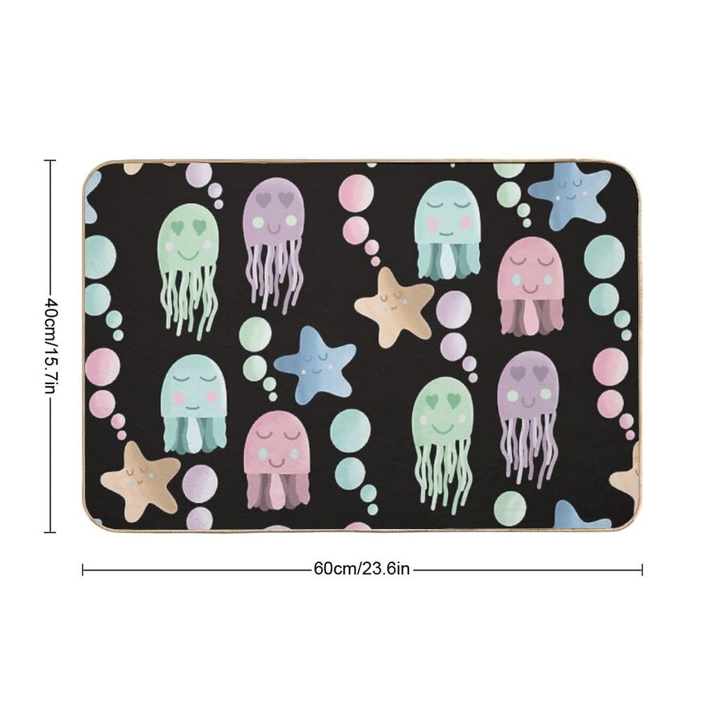 Ocean Doodles #1b  Multi-Purpose Bath Mat