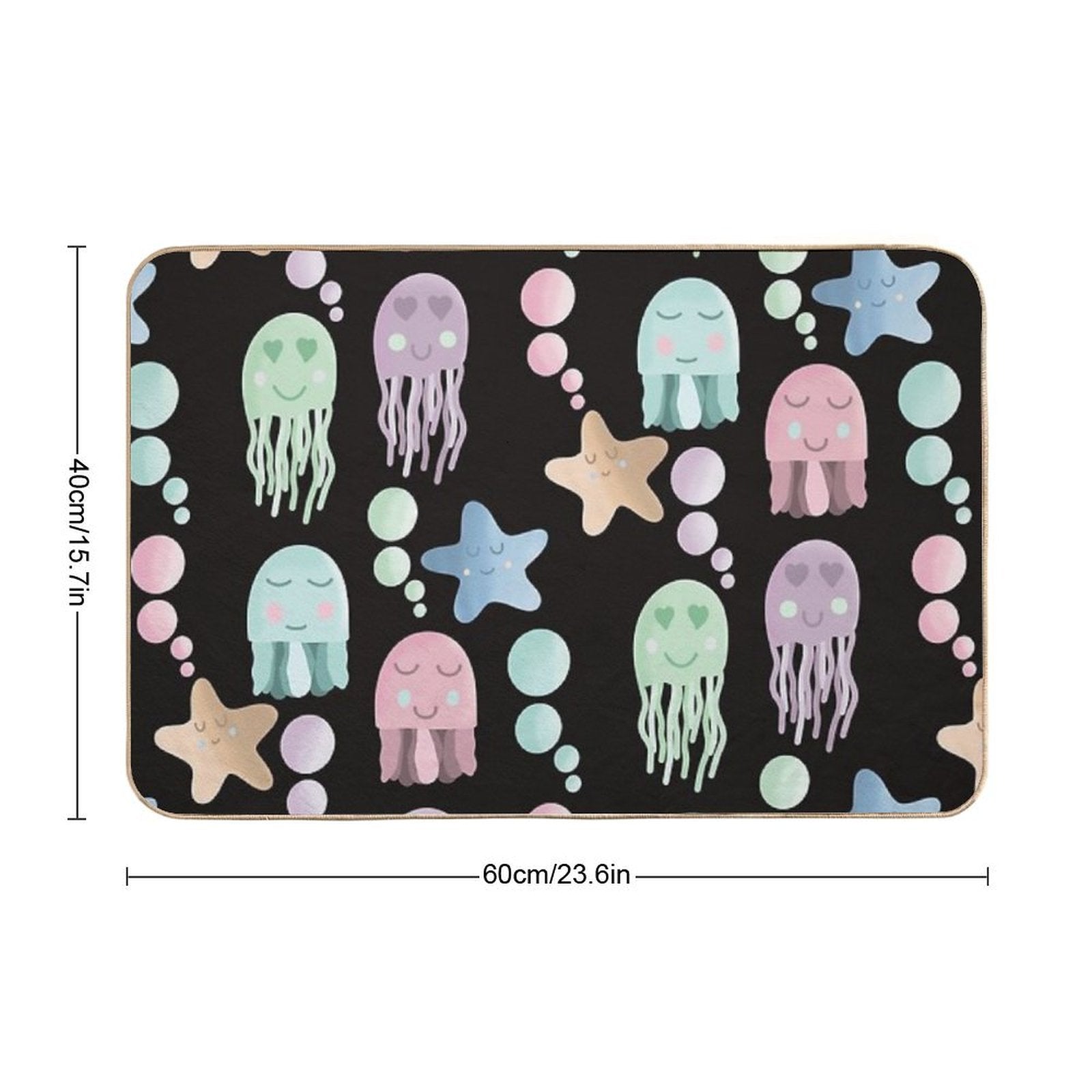 Ocean Doodles #1b  Multi-Purpose Bath Mat