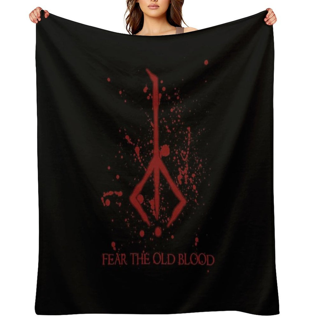 Hunter Symbol - Bloodborne Caryll Rune Machine-washable Throw Blanket