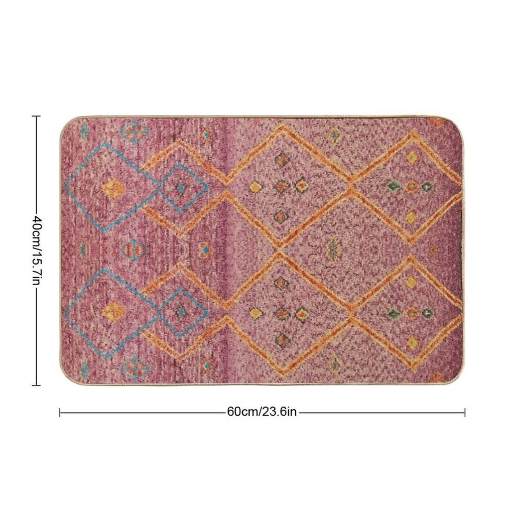 Oriental Moroccan Berber Design Rug  Rapid-Drying Bath Mat