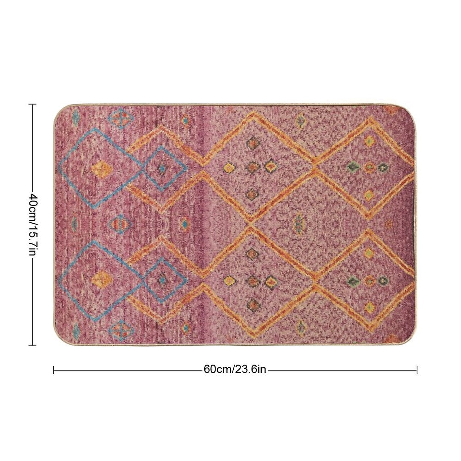 Oriental Moroccan Berber Design Rug  Rapid-Drying Bath Mat