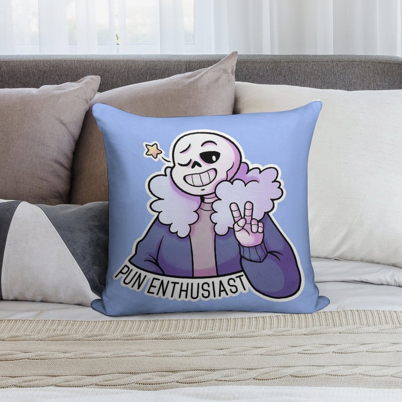 Sans. Soft Ultra-Soft Texture Throw Pillow