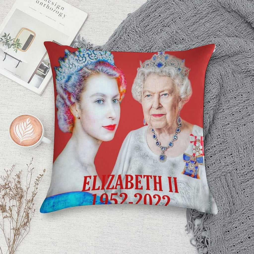 Elizabeth II Platinum Jubilee Soft Multiple Sizes Throw Pillow