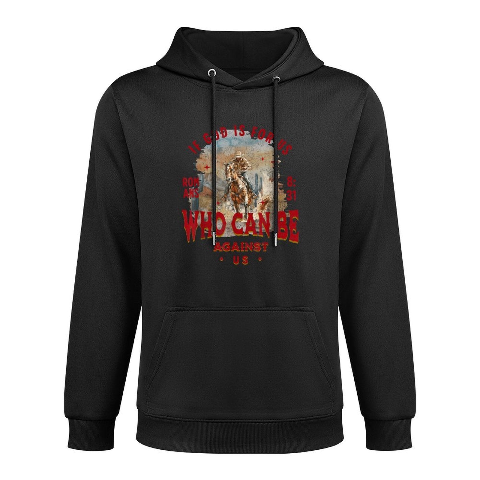 Cowboy Bible Scripture Verse Western Jesus For Mens Faith Shape Retention Hoodie