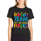 Team First Grade Back To School 1st Grade Teacher Student  High-quality Stitching T-Shirt