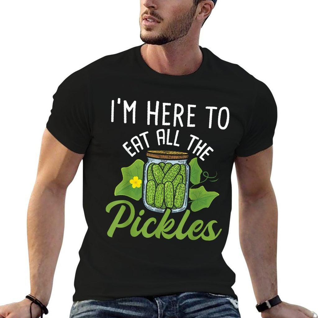 Im Here To Eat All The Pickles - Pickle Cucumber Vegetarian  Odor-resistant T-Shirt