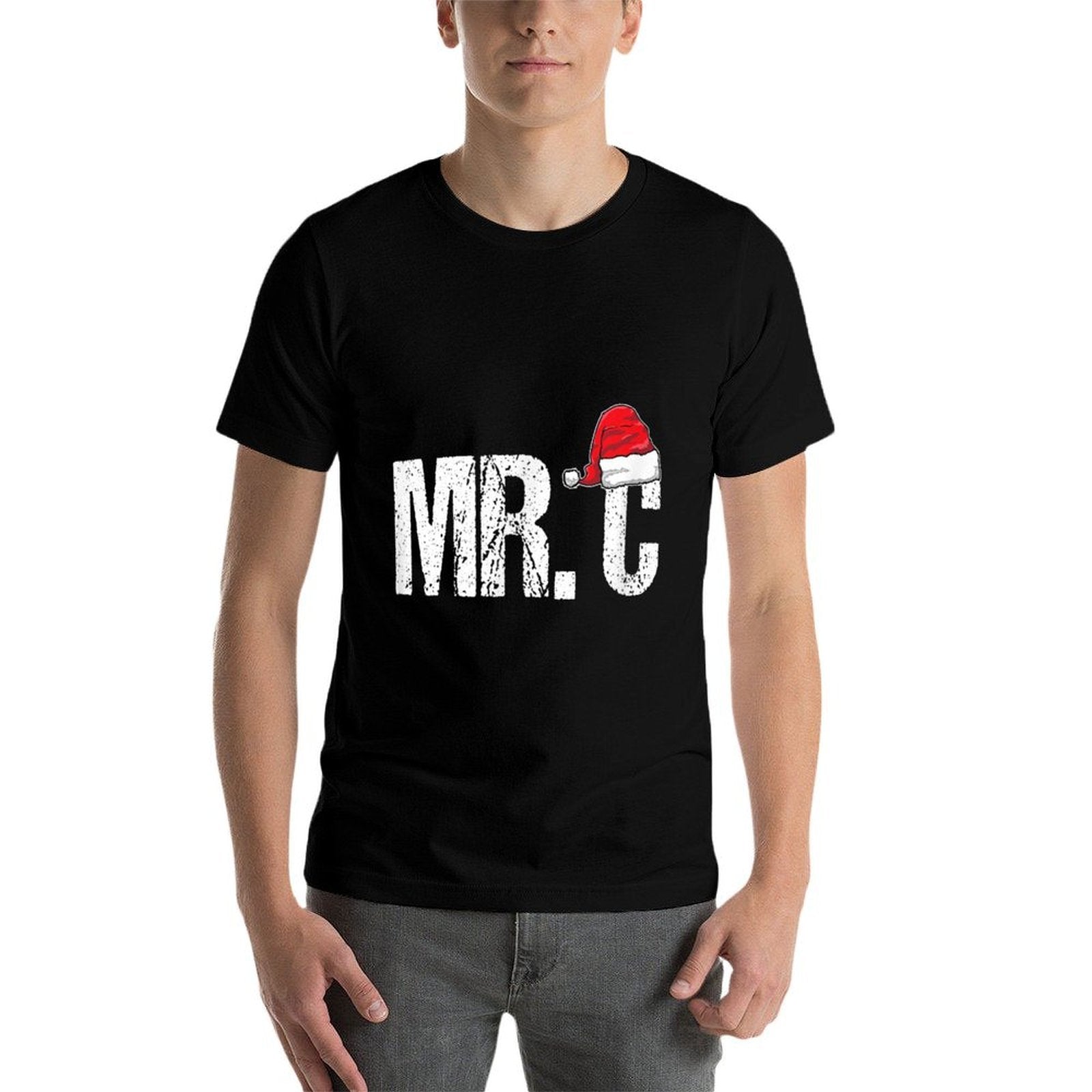 Funny Mr. C - Santa Claus Hat Christmas  Graphic-printed T-Shirt