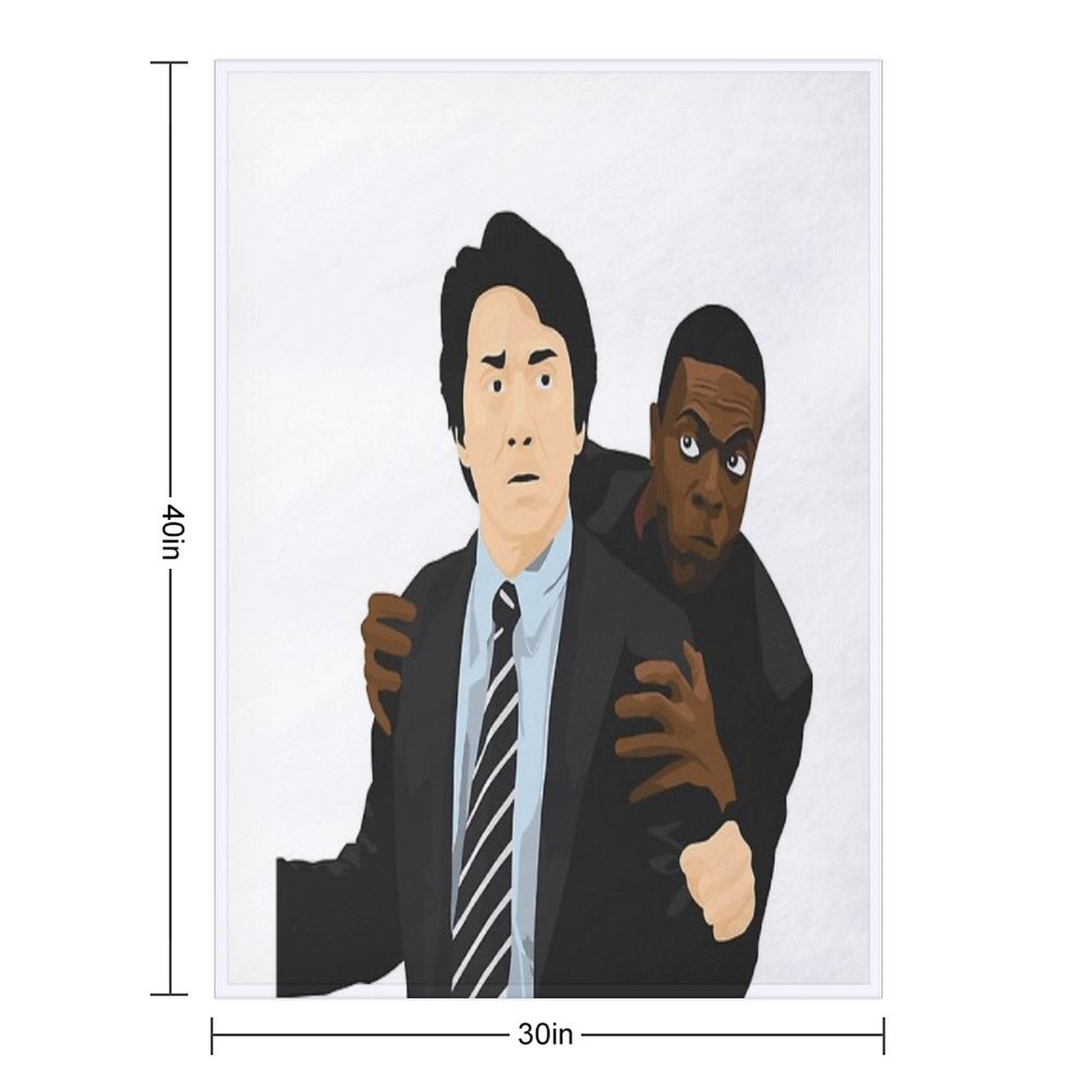 Rush Hour Jackie Chan Chris Tucker Shrink-resistant Throw Blanket