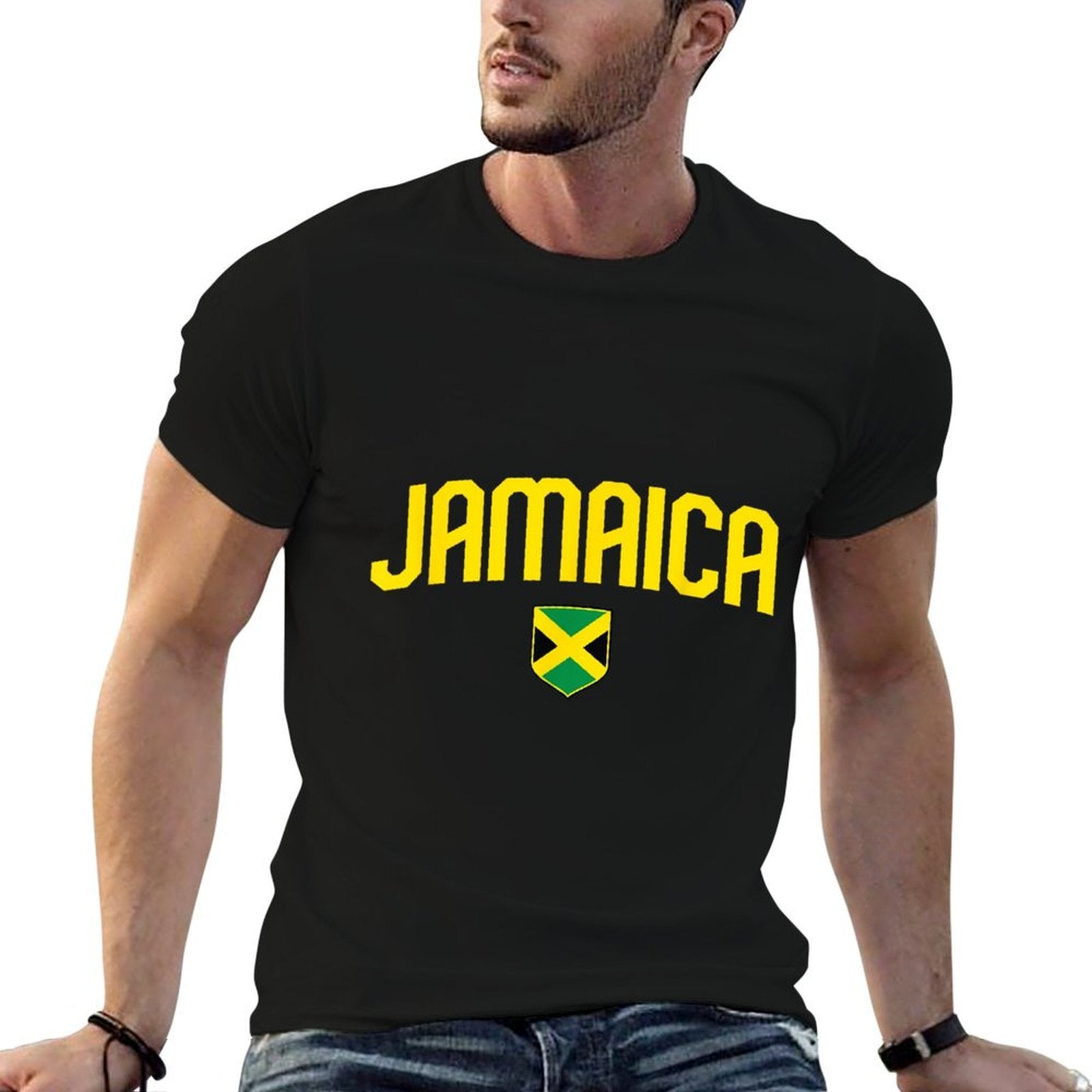 Jamaica Jamaican Vintage Athletic Throwback Souvenir  Tagless Design T-Shirt