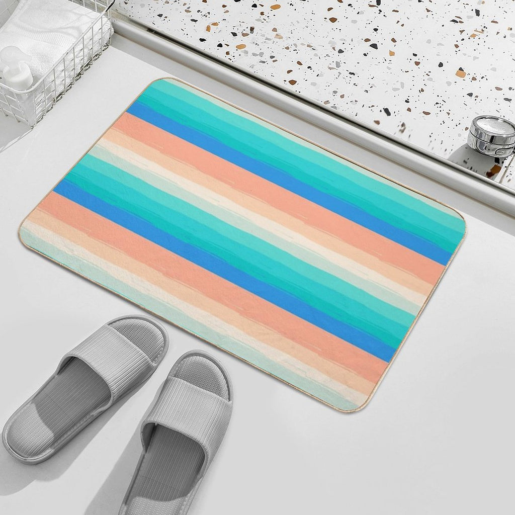 Aesthetic Rainbow  Easy Maintenance Bath Mat