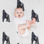 Gorilla Velvety-soft Throw Blanket