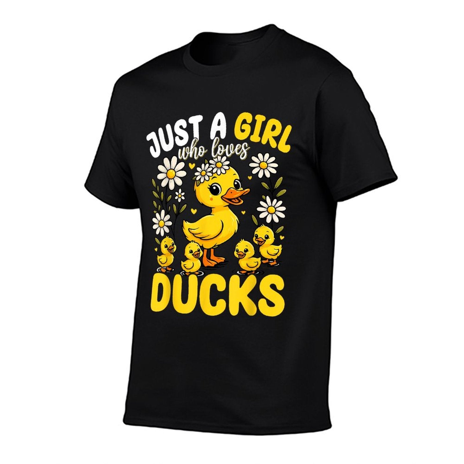 Cute Duck Lover Girls Kids Just A Girl Who Loves Ducks  Trendy Pattern T-Shirt